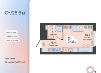 Квартира на продажу студия, 21 м2, Тюмень, Центральный округ