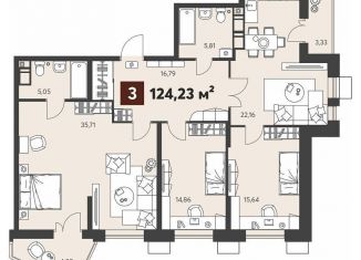 Продам 3-комнатную квартиру, 124.2 м2, Пенза