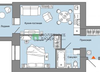 1-ком. квартира на продажу, 40 м2, село Первомайский, улица Архитектора Сергея Макарова, 6/1