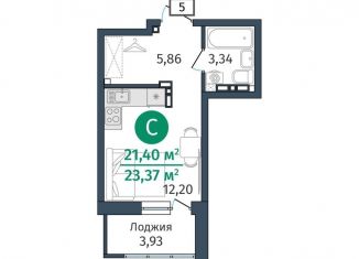 Продажа 1-ком. квартиры, 21.4 м2, Тюменская область