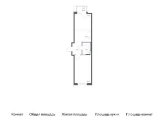 Продается 1-комнатная квартира, 48.8 м2, Москва, жилой комплекс Новое Внуково, к25