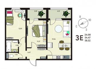 Продажа 2-комнатной квартиры, 58.5 м2, Липецкая область