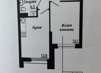 1-комнатная квартира на продажу, 38.5 м2, Екатеринбург, ЖК Исетский