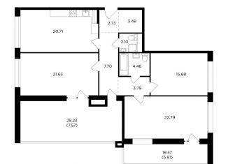 Продам трехкомнатную квартиру, 118.5 м2, Москва, ЮАО, Восточная улица, 4Ак4