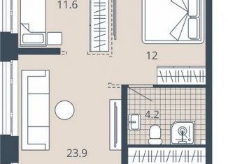 Продажа 2-ком. квартиры, 63.4 м2, Пензенская область