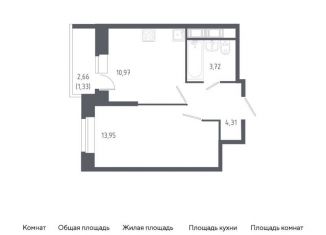 Продажа 1-комнатной квартиры, 34.3 м2, Колпино, жилой комплекс Новое Колпино, к38