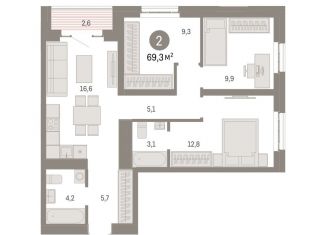 Продажа 3-комнатной квартиры, 69.3 м2, Москва, ВАО
