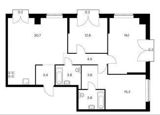Продается трехкомнатная квартира, 97.5 м2, Москва, жилой комплекс Барклая 6, к2, метро Парк Победы