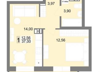 Продажа 1-комнатной квартиры, 37 м2, Верхняя Пышма, ЖК Венеция