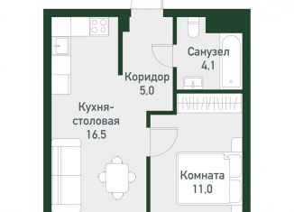 Продам 1-комнатную квартиру, 37.5 м2, Кременкульское сельское поселение