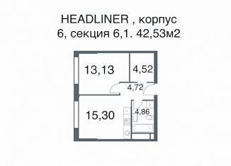 Продается однокомнатная квартира, 42.5 м2, Москва, Шмитовский проезд, 39к8, Шмитовский проезд