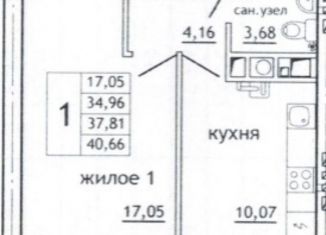 Продаю 1-ком. квартиру, 41 м2, деревня Новосельцы