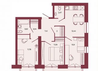 Продажа 3-ком. квартиры, 73.7 м2, Пензенская область