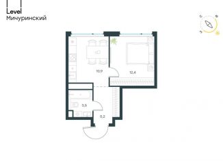 Продается 1-комнатная квартира, 32 м2, Москва, метро Мичуринский проспект, жилой комплекс Левел Мичуринский, к11