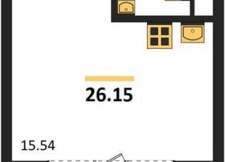 Продаю квартиру студию, 26.2 м2, Воронеж, набережная Чуева, 7, Железнодорожный район