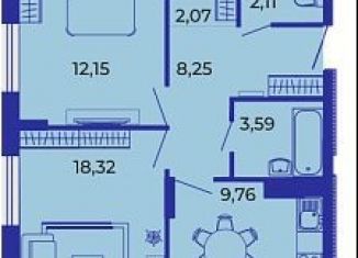 Продажа 2-ком. квартиры, 60.5 м2, Брянск, Советский район, улица имени О.С. Визнюка, 18