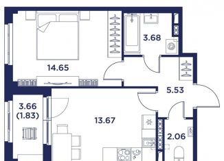 Продаю 1-ком. квартиру, 39.6 м2, Санкт-Петербург