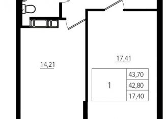 Продам 1-комнатную квартиру, 42.3 м2, Ленинградская область, улица Шоссе в Лаврики, 78к3