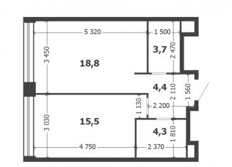 Продам 1-комнатную квартиру, 46.7 м2, Москва, 3-я очередь, к6, станция ЗИЛ