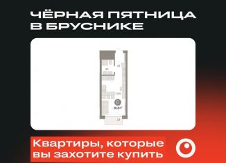 Продаю квартиру студию, 26.8 м2, Омск