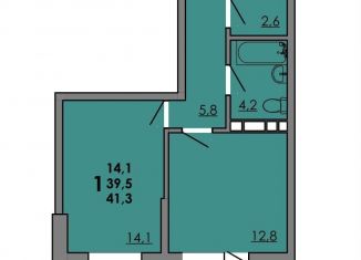 Продам 1-комнатную квартиру, 39.5 м2, Йошкар-Ола, территория ГСК Комсомольский-2, 13