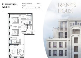 Продажа 2-комнатной квартиры, 126.8 м2, Москва, Большой Кисельный переулок, 11/2с3