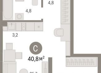 Продаю квартиру студию, 40.8 м2, Новосибирск