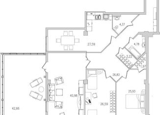 Продаю 3-ком. квартиру, 160.3 м2, Санкт-Петербург, Московский район, Московский проспект, 183-185Ак5А