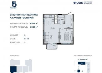 2-комнатная квартира на продажу, 46 м2, Удмуртия