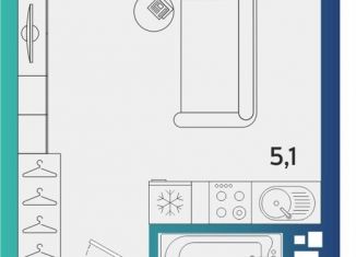 1-ком. квартира на продажу, 26.4 м2, Удмуртия, улица Архитектора П.П. Берша, 44