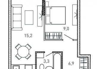 Продаю 1-комнатную квартиру, 34.4 м2, Балашиха, жилой комплекс Квартал Светлый, к4