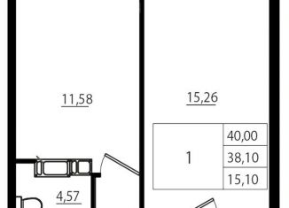 Продам однокомнатную квартиру, 37.9 м2, Ленинградская область, улица Шоссе в Лаврики, 78к1