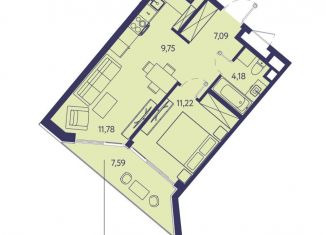 Продажа 2-комнатной квартиры, 51.6 м2, Крым