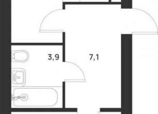 1-ком. квартира на продажу, 52.2 м2, деревня Нижняя Китаевка