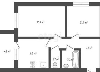 Продам 2-ком. квартиру, 50.3 м2, посёлок Московский, Новая улица