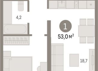 Продается 1-комнатная квартира, 52.9 м2, Екатеринбург, ЖК Южные Кварталы