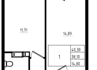 Продаю 1-комнатную квартиру, 38.2 м2, Ленинградская область, улица Шоссе в Лаврики, 78к1