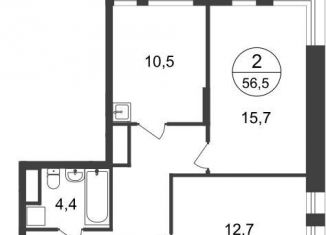 2-ком. квартира на продажу, 56.5 м2, Московский, 11-я фаза, к3