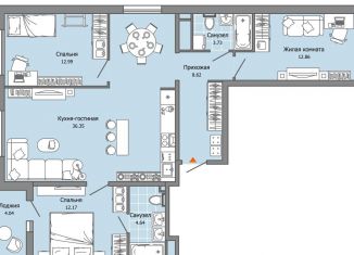 4-ком. квартира на продажу, 93 м2, Ульяновск, жилой комплекс Ультраград, 2, Засвияжский район