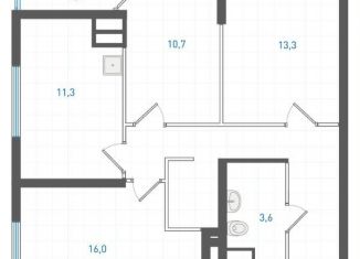 Продажа 3-комнатной квартиры, 69.1 м2, Екатеринбург, метро Уралмаш, улица Учителей, 31