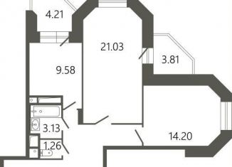 Продаю 2-ком. квартиру, 69.2 м2, Московская область, Советская улица, 18к1