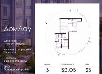 Продажа 3-комнатной квартиры, 123.1 м2, Москва, метро Выставочная