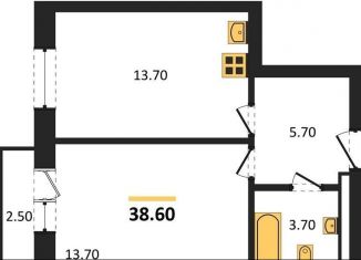 Продаю 1-комнатную квартиру, 38.6 м2, Новосибирск