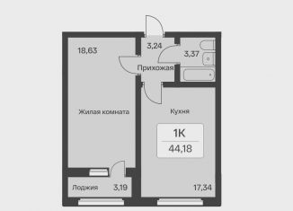 Продажа двухкомнатной квартиры, 44.2 м2, городской посёлок Янино-1, Цветной бульвар, 10к1