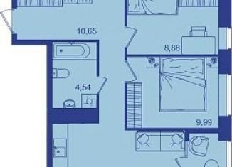 Продам 2-комнатную квартиру, 55.1 м2, Брянск, Советская улица, 122, Советский район