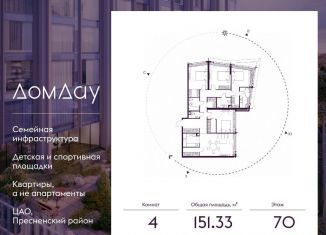 4-ком. квартира на продажу, 151.3 м2, Москва, метро Выставочная