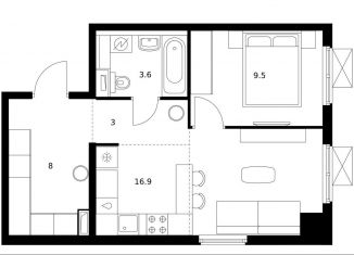 Продаю 1-ком. квартиру, 41 м2, Щербинка, улица Мостотреста