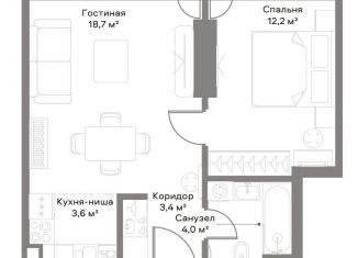 Продам 1-комнатную квартиру, 42.2 м2, Москва, ЖК Слава, Ленинградский проспект, вл8