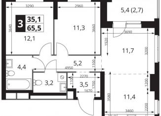 Продается 2-ком. квартира, 65.5 м2, Москва, метро Черкизовская