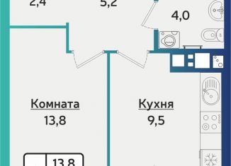 Продается однокомнатная квартира, 36.9 м2, Удмуртия, Южная улица